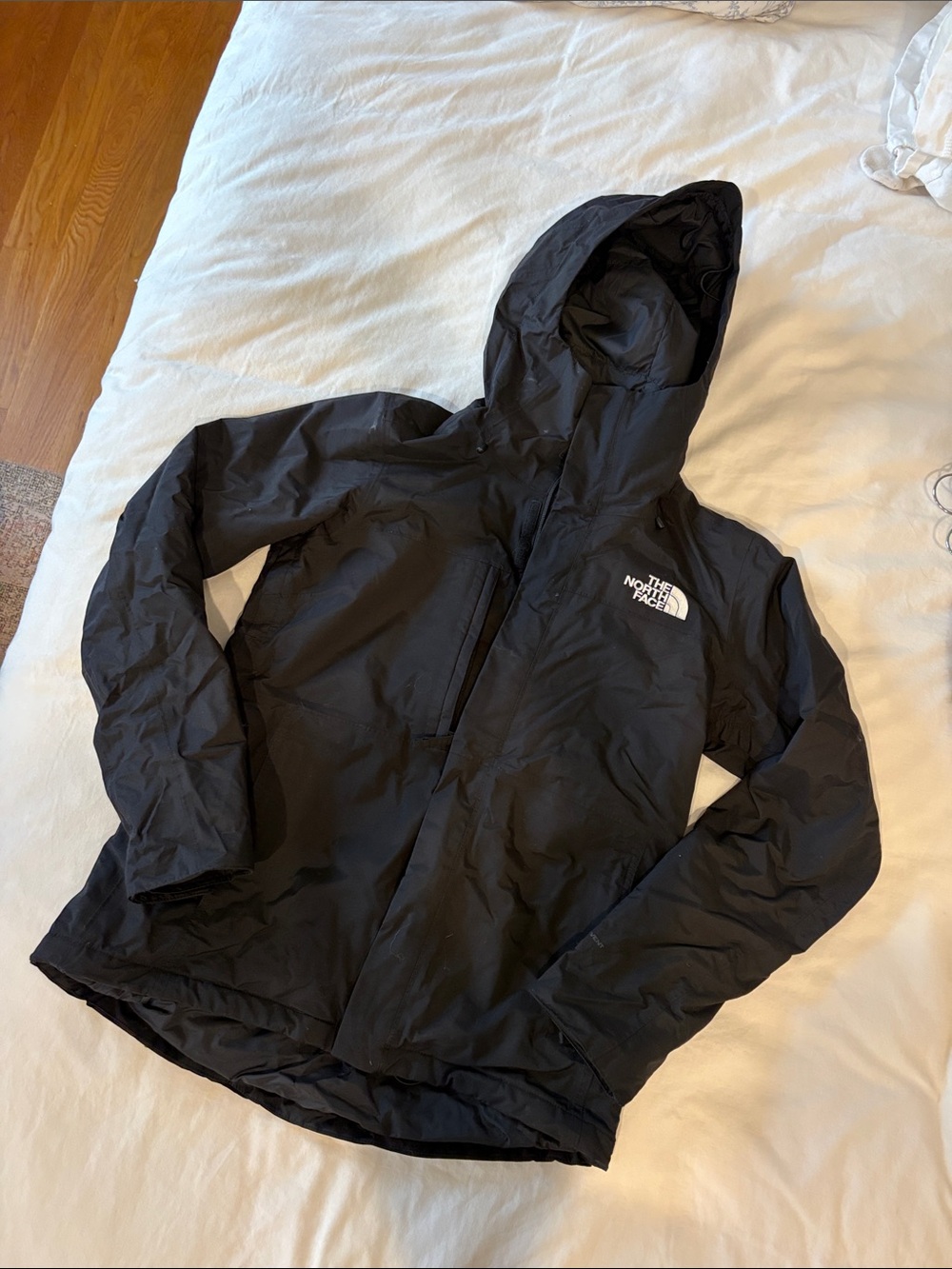 The North Face Freedom Black Hooded Ski Jacket with Logo